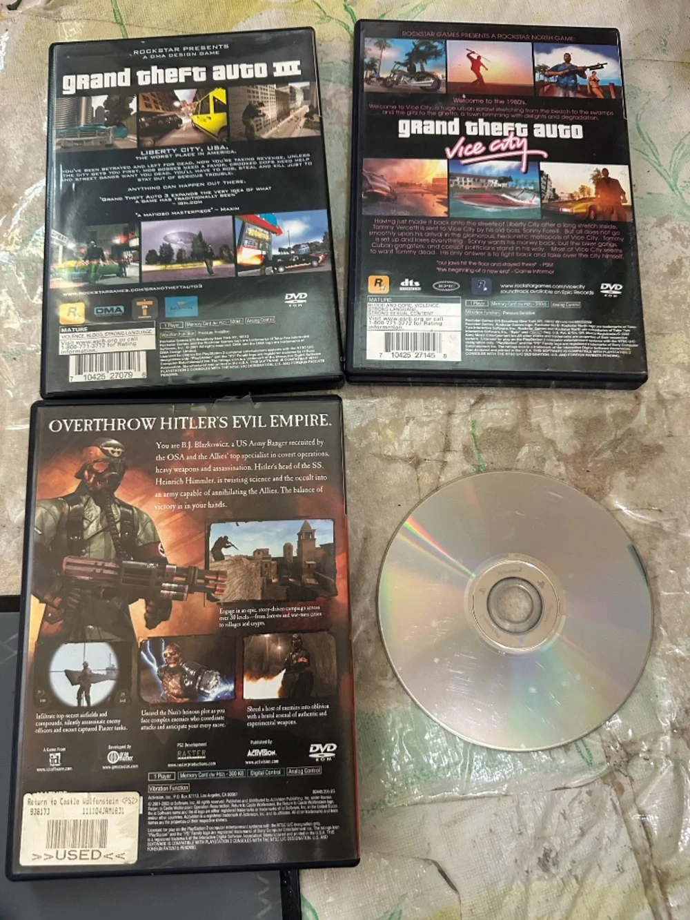 Wolfenstein Grand Theft Auto III Vice City Need for Speed: Underground PS2 Lot